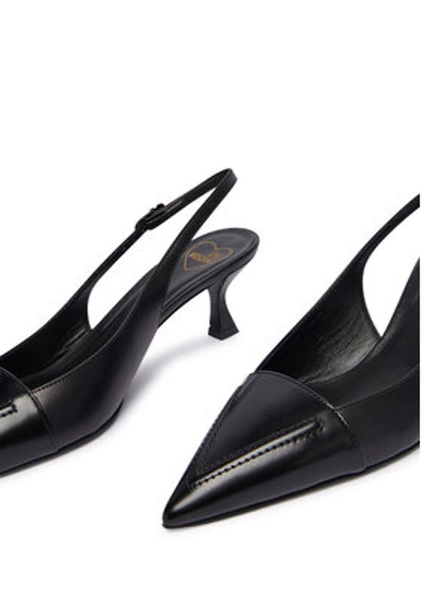 Love Moschino - LOVE MOSCHINO Czółenka JA10525G0NIA400A Czarny. Kolor: czarny. Materiał: skóra