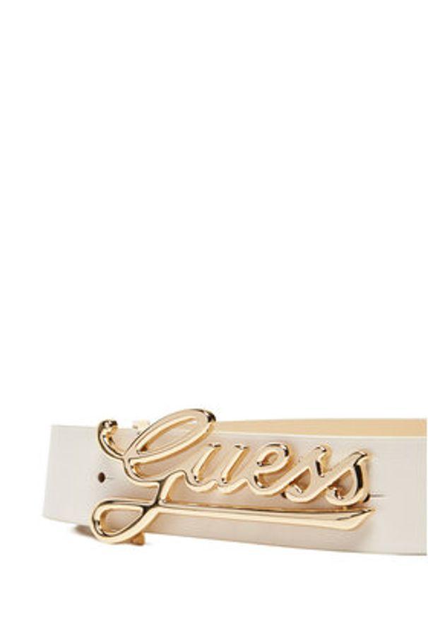 Guess Pasek Damski BW9250 P5335 Biały. Kolor: biały. Materiał: skóra
