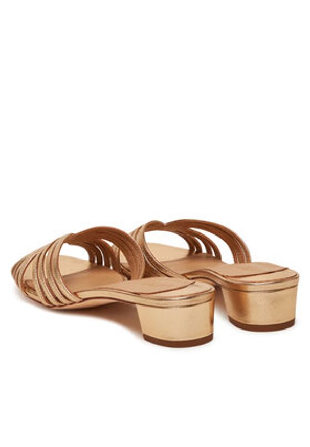 Lauren Ralph Lauren - LAUREN RALPH LAUREN Klapki Fay 802966855001 Złoty. Kolor: złoty. Materiał: skóra