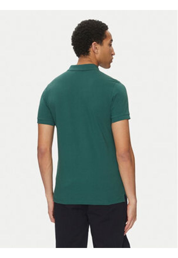Geox Polo M5511B T3240 F3221 Zielony Regular Fit. Typ kołnierza: polo. Kolor: zielony. Materiał: bawełna