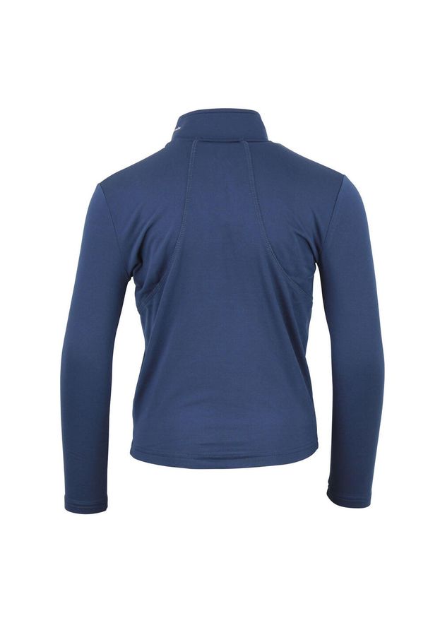 PEAK MOUNTAIN - T-shirt pierwsza warstwa z suwakiem dla dzieci Peak Mountain Ecanevi. Kolor: szary, niebieski, wielokolorowy. Materiał: skóra. Sport: turystyka piesza