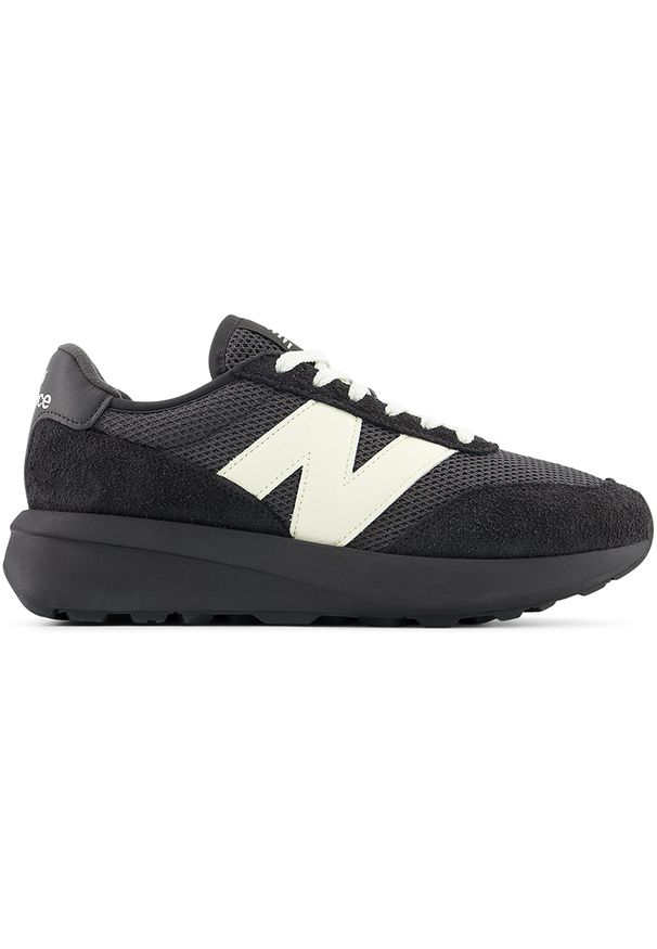 Buty unisex New Balance U370PB – czarne. Kolor: czarny. Materiał: skóra, zamsz. Szerokość cholewki: normalna. Sezon: lato