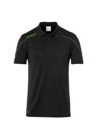 UHLSPORT - Polo Uhlsport Stream 22. Typ kołnierza: polo. Kolor: czarny, zielony, wielokolorowy. Materiał: materiał, poliester. Sport: fitness, piłka nożna