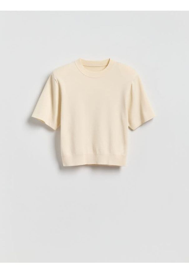 Reserved - Sweter z wiskozą - złamana biel. Materiał: wiskoza