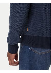 BOSS Sweter Klapok 50548673 Niebieski Regular Fit. Kolor: niebieski. Materiał: bawełna #4