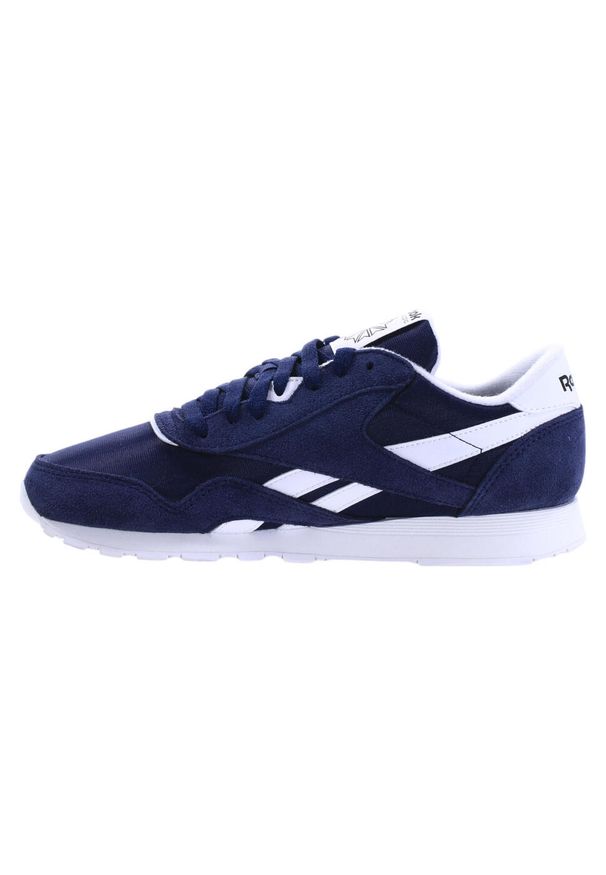 Reebok - Buty na co dzień męskie REEBOK CL NYLON skóra. Okazja: na co dzień. Kolor: niebieski. Materiał: nylon, skóra. Model: Reebok Nylon