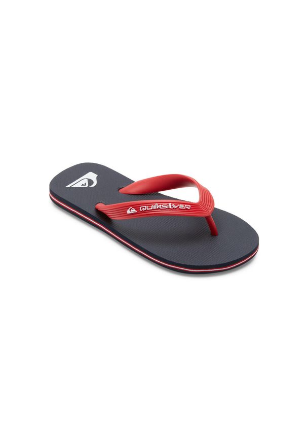 Quiksilver - Klapki dla Chłopcy MOLOKAI CORE Niebieski. Kolor: czerwony. Materiał: guma, syntetyk, materiał