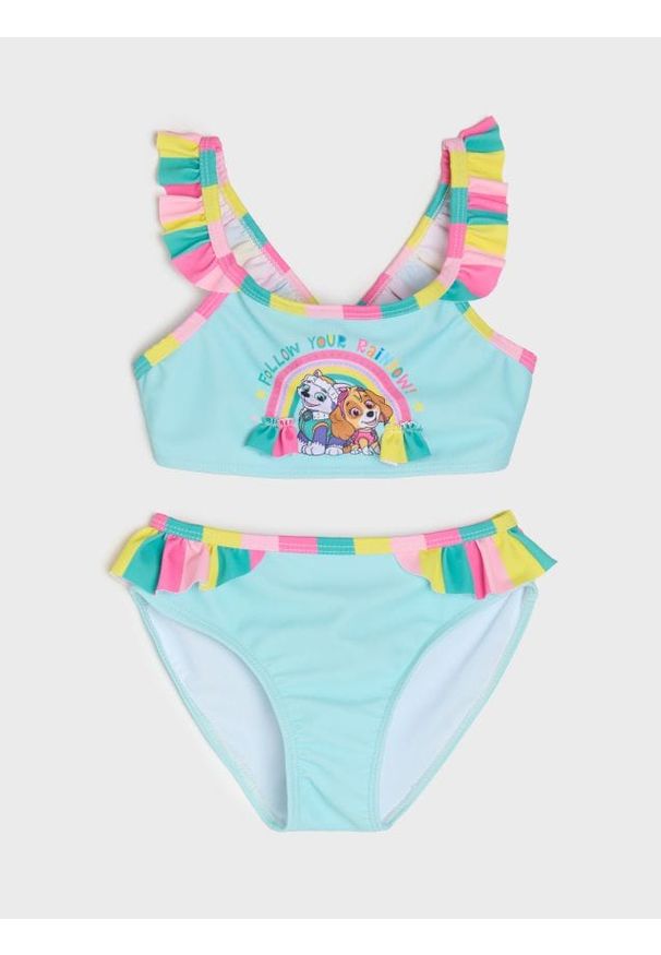 Sinsay - Strój kąpielowy dwuczęściowy Paw Patrol - zielony. Kolor: zielony