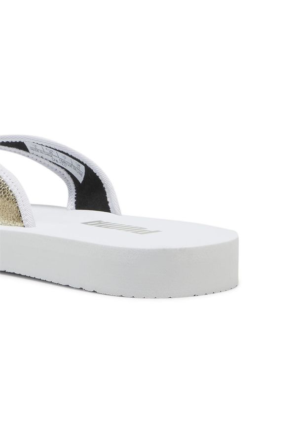 Puma - Damskie klapki Sandy Flip PUMA White Gold. Kolor: żółty, biały, wielokolorowy. Sezon: lato. Styl: wakacyjny