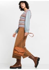 bonprix - Mała torebka na ramię z klamrą. Kolor: brązowy. Materiał: skórzane. Rozmiar: małe. Styl: elegancki. Rodzaj torebki: na ramię #3