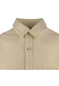 Koszula Weekendowa z Lnem, Krótki Rękaw - Brave Soul - Beżowa. Okazja: na co dzień. Kolor: brązowy, wielokolorowy, beżowy. Materiał: bawełna, len. Długość rękawa: krótki rękaw. Długość: krótkie. Styl: casual #6