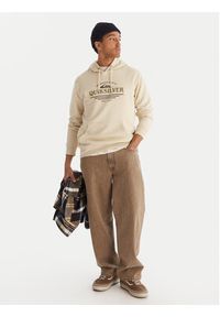 Quiksilver Bluza Screen Fleece Classic EQYFT05137 Beżowy Regular Fit. Kolor: beżowy. Materiał: bawełna #3