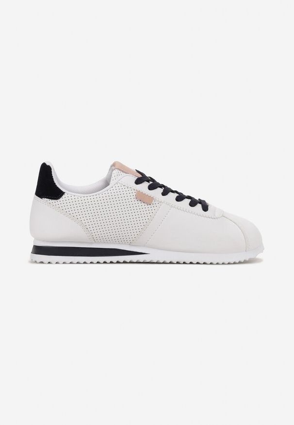 Born2be - Biało-Różowe Sneakersy Sznurowane Atheleta. Okazja: na co dzień. Kolor: biały. Sport: fitness