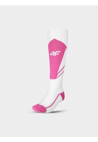 4f - 4F Skarpety narciarskie damskie - białe 35-38. Kolor: biały. Materiał: włókno, syntetyk, materiał. Sport: narciarstwo #1