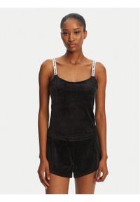 Juicy Couture Top Elina JCLCT125501 Czarny Slim Fit. Kolor: czarny. Materiał: syntetyk