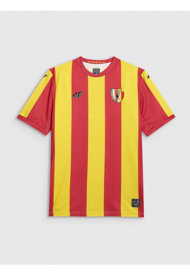 4f - 4F Koszulka klubowa domowa z sezonu 2025/26 męska 4F x Korona Kielce - multikolor 3XL. Okazja: do domu. Kolor: wielokolorowy. Materiał: włókno, dzianina. Długość: długie. Styl: klasyczny, sportowy