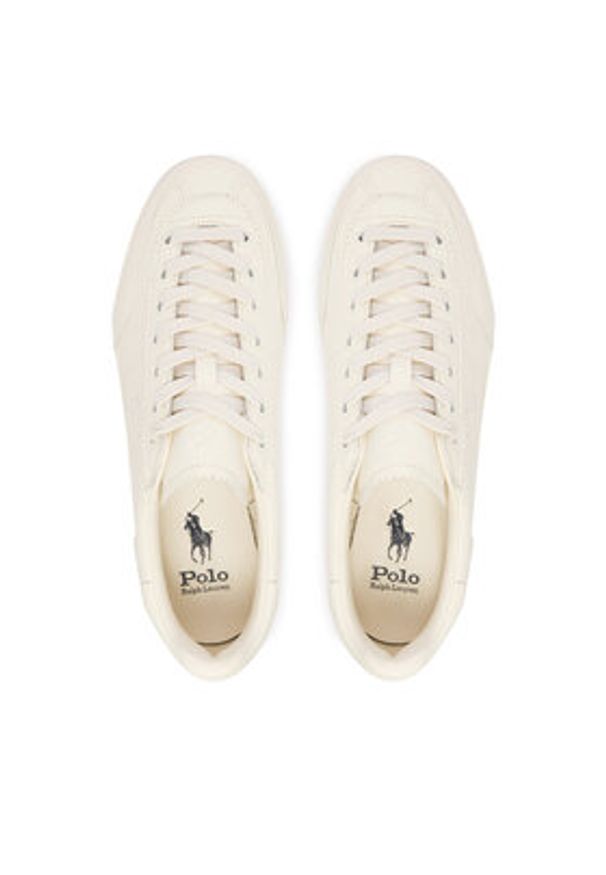Polo Ralph Lauren Sneakersy 804P04917001 Écru. Kolor: kremowy. Materiał: skóra