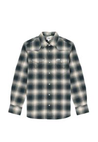 Wrangler - WRANGLER LS WESTERN SHIRT MĘSKA KOSZULA Z DŁUGIM RĘKAWEM W KRATĘ DARK MATCHA W556B3G61. Długość rękawa: długi rękaw. Długość: długie #3