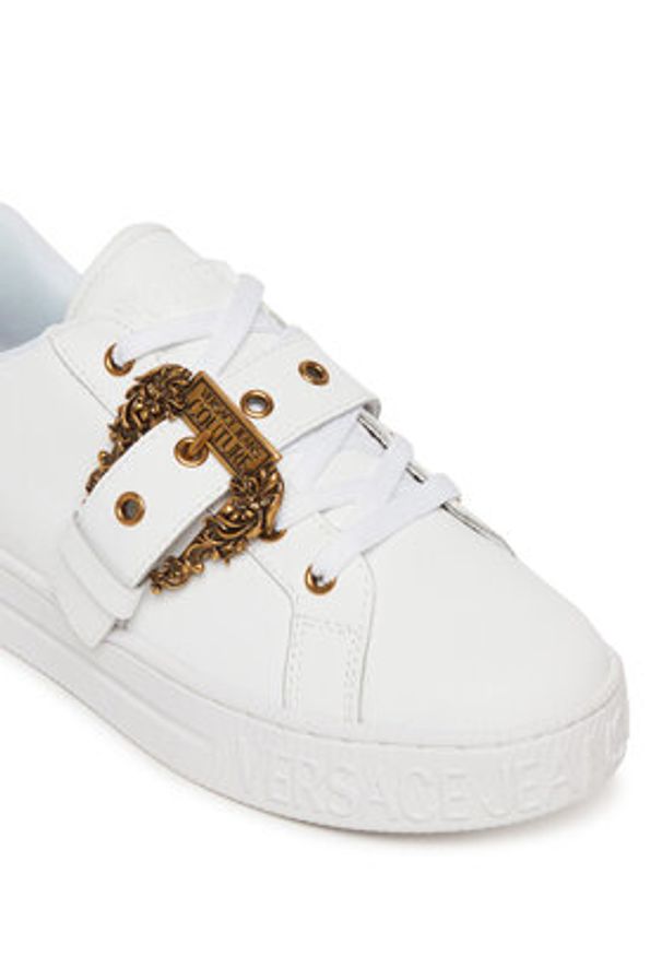 Versace Jeans Couture Sneakersy 78VA3SK9 Biały. Kolor: biały. Materiał: skóra
