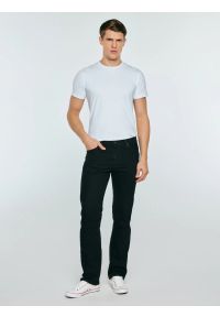 Big-Star - Jeansy męskie z prostą nogawką czarne Colt 901. Okazja: na co dzień. Stan: podwyższony. Kolor: czarny. Styl: casual, klasyczny #9