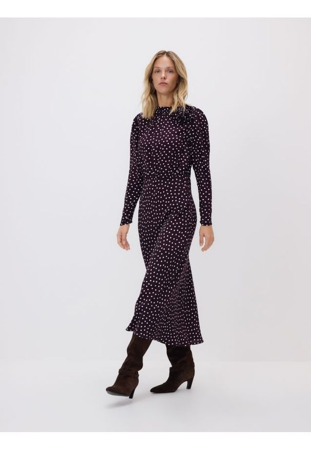 Reserved - Sukienka w groszki - wielobarwny. Materiał: wiskoza. Wzór: grochy