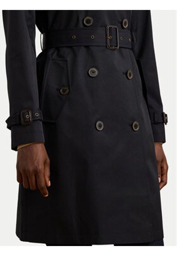 Lauren Ralph Lauren - LAUREN RALPH LAUREN Trencz 297967122003 Granatowy Regular Fit. Kolor: niebieski. Materiał: bawełna