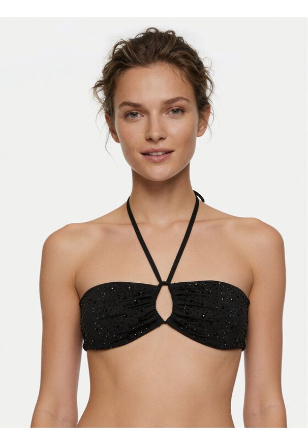 Guess Góra od bikini E6GJ35 MC040 Czarny. Kolor: czarny. Materiał: syntetyk