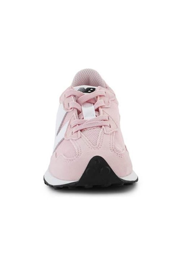 Buty do chodzenia dla dzieci New Balance 327. Zapięcie: sznurówki. Kolor: różowy. Materiał: guma, materiał, tkanina, syntetyk. Szerokość cholewki: normalna. Sport: turystyka piesza