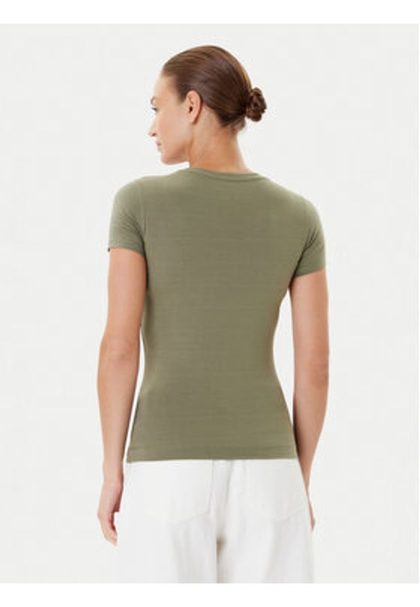Guess T-Shirt W5YI13 J1314 Khaki Regular Fit. Kolor: brązowy. Materiał: bawełna