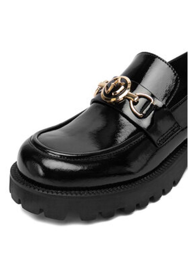 Eva Minge Loafersy EO-MOCCA-01 Czarny. Kolor: czarny. Materiał: skóra