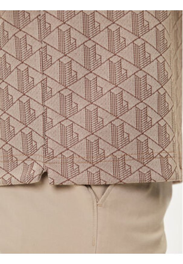 Lacoste Polo DH1417 Beżowy Regular Fit. Typ kołnierza: polo. Kolor: beżowy. Materiał: bawełna, syntetyk