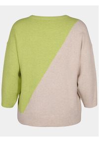 Zizzi Sweter M61187D Zielony Regular Fit. Kolor: zielony. Materiał: syntetyk #3