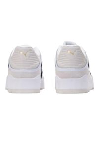 Puma - Męskie Zamszowe Buty Sportowe Slipstream. Kolor: biały. Materiał: zamsz. Sport: turystyka piesza