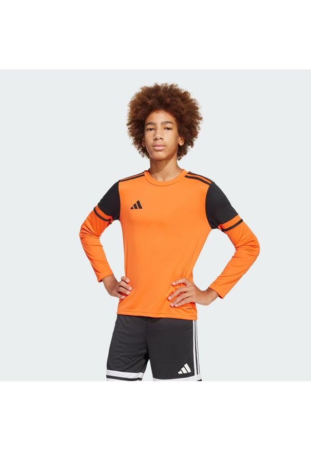 Adidas - Koszulka Squadra 25 Goalkeeper Long Sleeve Kids. Kolor: czarny, pomarańczowy, wielokolorowy. Materiał: materiał. Długość rękawa: długi rękaw. Sport: piłka nożna