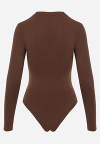 Renee - Ciemnobrązowe Body Glorya. Kolor: brązowy. Długość rękawa: długi rękaw. Długość: długie. Styl: klasyczny #6