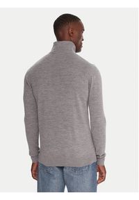 Karl Lagerfeld - KARL LAGERFELD Sweter 655005 554399 Szary Slim Fit. Typ kołnierza: dekolt w karo. Kolor: szary. Materiał: wełna #4