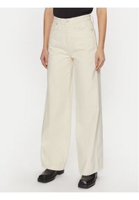 Calvin Klein Jeansy K20K208018 Écru Wide Leg. Kolor: kremowy #1