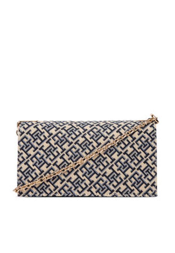 TOMMY HILFIGER - Tommy Hilfiger Torebka Th Her Chain Cross Jacqu AW0AW18637 Granatowy. Kolor: niebieski. Materiał: skórzane