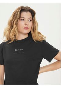 Calvin Klein T-Shirt Multi Logo K20K207215 Czarny Regular Fit. Kolor: czarny. Materiał: bawełna