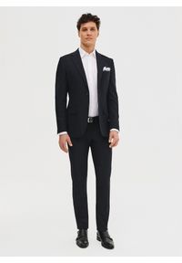 Pako Lorente - PAKO LORENTE – Granatowa marynarka garniturowa. Okazja: na studniówkę. Kolor: niebieski. Materiał: poliester, wiskoza, elastan. Styl: młodzieżowy, klasyczny #10