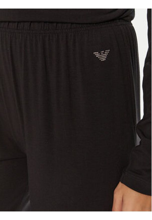 Emporio Armani Underwear Piżama 164790 4F224 00020 Czarny Regular Fit. Kolor: czarny. Materiał: lyocell