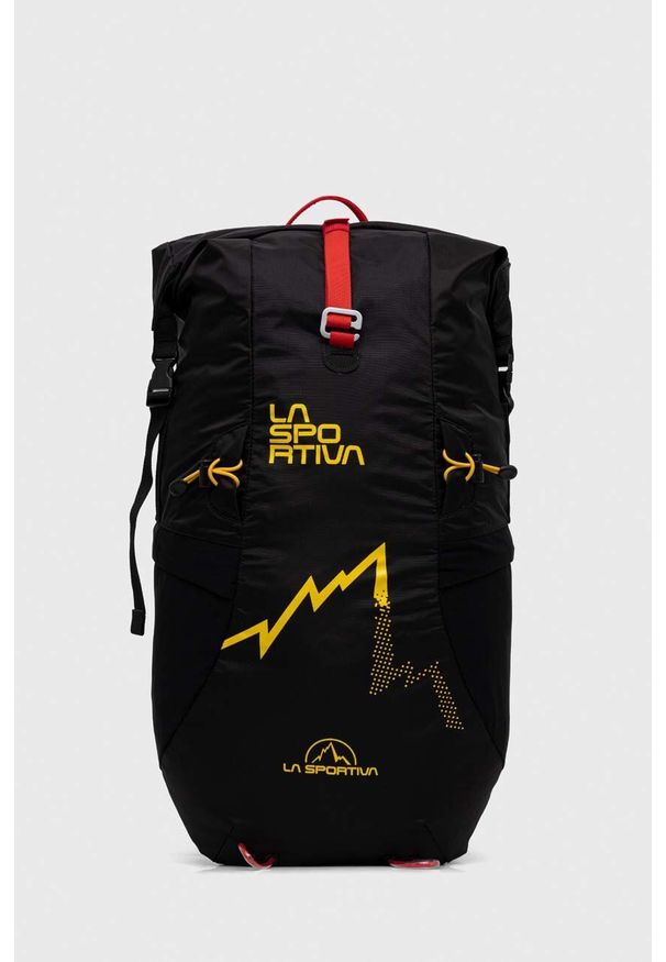 LA SPORTIVA - La Sportiva plecak Alpine kolor czarny duży z nadrukiem. Kolor: czarny. Materiał: materiał. Wzór: nadruk
