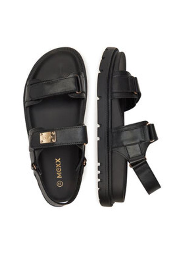 MEXX Sandały EO-MX/020C-HY Czarny. Kolor: czarny. Materiał: skóra