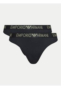 Emporio Armani Underwear Komplet 2 par stringów 163333 4F235 00020 Czarny. Kolor: czarny. Materiał: syntetyk