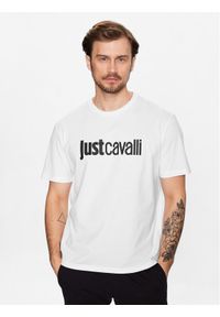 Just Cavalli T-Shirt 74OBHG00 Biały Regular Fit. Kolor: biały. Materiał: bawełna #1