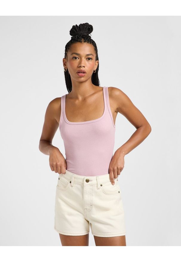 Lee - DAMSKA KOSZULKA LEE SQUARE TANK SOFT MAUVE 112363644