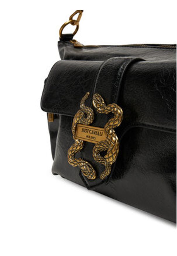 Just Cavalli Torebka 79RA4BX3 ZS969 Czarny. Kolor: czarny. Materiał: skórzane
