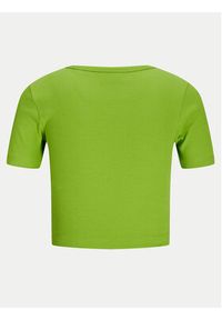 JJXX T-Shirt Florie 12217164 Zielony Slim Fit. Kolor: zielony. Materiał: bawełna #4