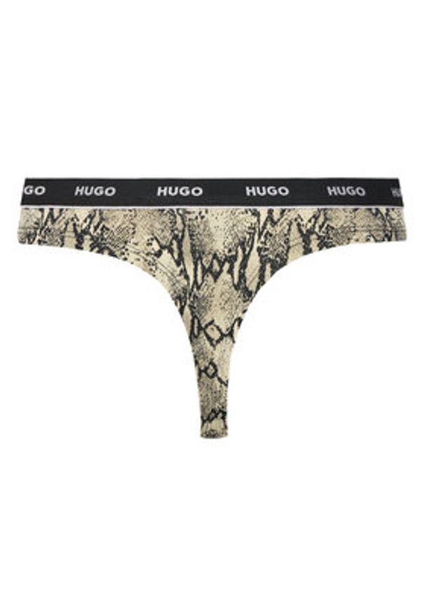 Hugo - HUGO Komplet stringów 50495870 Kolorowy. Materiał: bawełna. Wzór: kolorowy