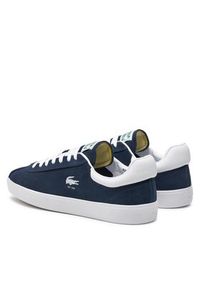 Lacoste Sneakersy 746SMA0065 Granatowy. Kolor: niebieski. Materiał: zamsz, skóra #4